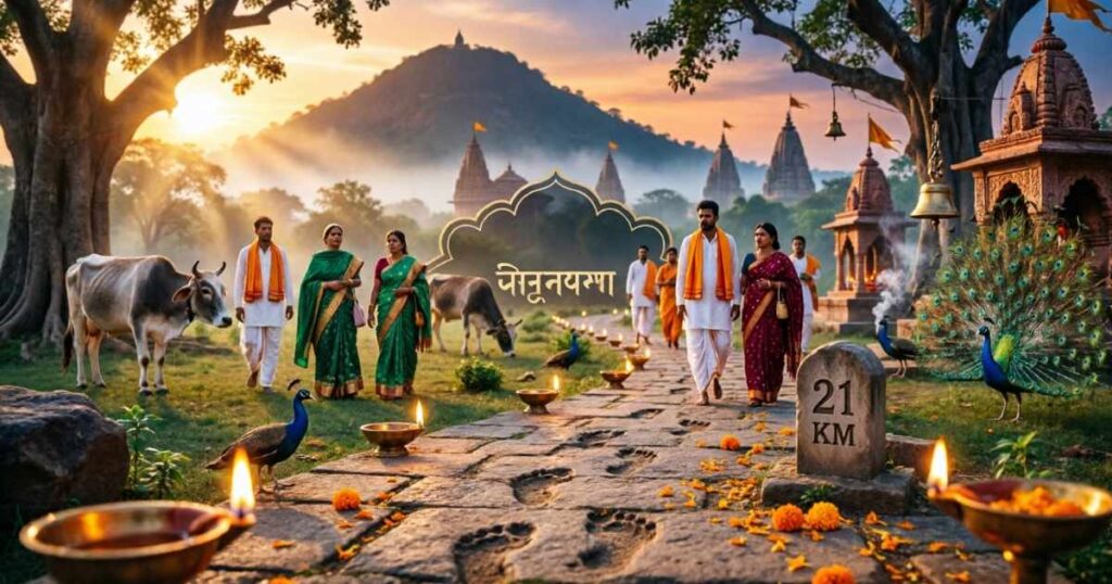 Govardhan Parikrama Distance 21 km Route