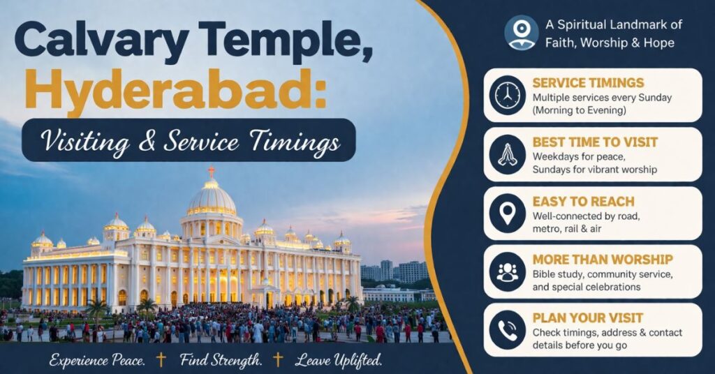 Calvary Temple, Hyderabad: Visiting & Service Timings